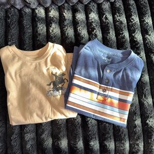 Kids Blue and Tan Shirts Set